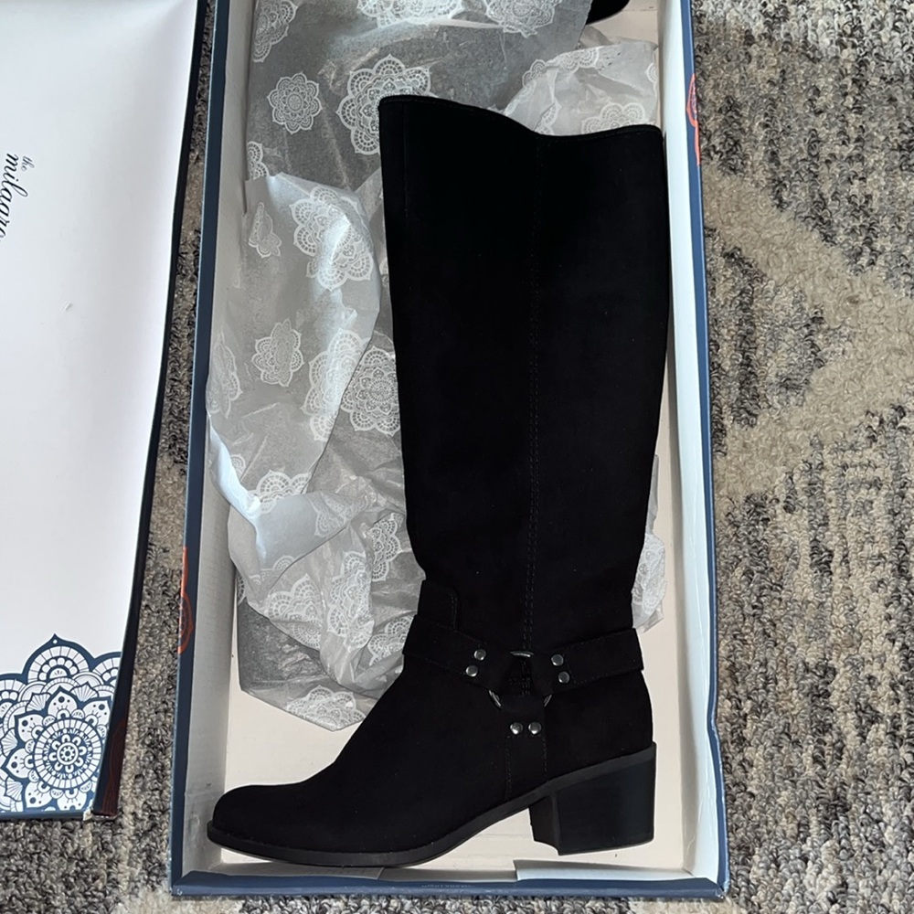 Black suede boots 8.5